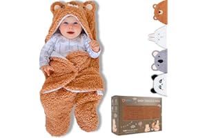 BYDOOO BD Baby Swaddle Blanket Bear 0-6 Months Cute Organic Ultra Soft Plush NewBorn Baby Essentials Must Have Infants Girls Boys Gender Neutral Stuff, Registry Gift Receiving Swaddling Wrap Clothes Shower Gift