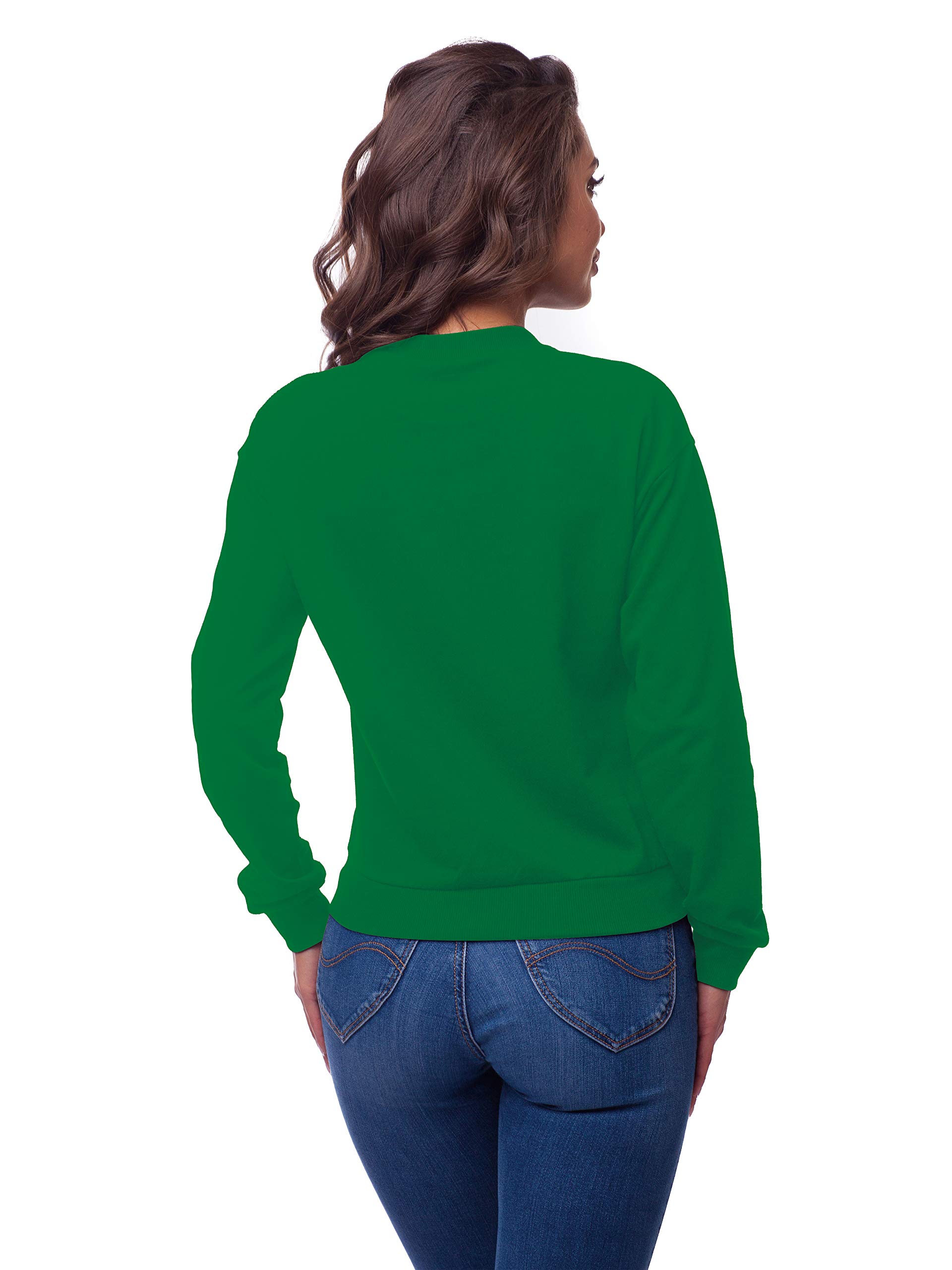 SKYRAINBOW Unisex Ugly Christmas Sweater for Women Long Sleeve Thick Pullover 3D Print Jumpers Crew Neck Xmas Tree Sweatshirt Suitable for Boys Girls Green XXL