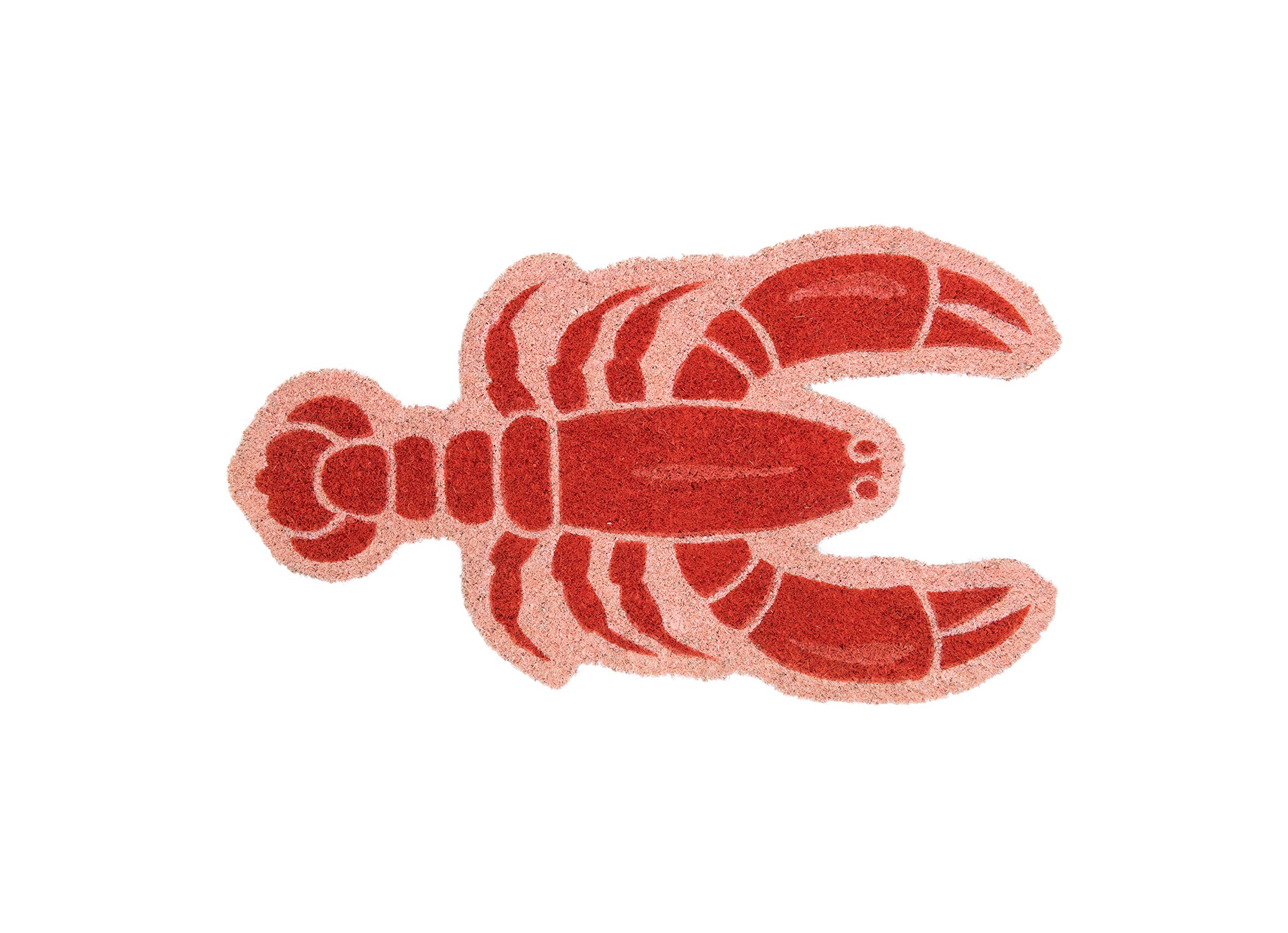 Fisura - Shaped entrance mat. Original Coconut doormat with PVC anti-slip backing. Measurements: 70 x 40 cm. (Lobster, red) โ image 1