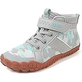 KUBUA Kids High Top Barefoot Shoes Boys Girls Minimalist Sneakers Lightweight Comfort Zero Drop Shoes Toddler Little Big Kid