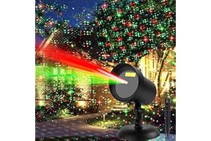 YFAIN Christmas Laser Outdoor, Christmas Projector Light Outdoor Waterproof, Landscape Spotlight Red & Green Xmas Stars Show for Christmas, Holiday Decor for House, Party, Garden
