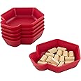 Feldherr Shell Expansion Pack - 6 Single-Colored Token Trays for Board Game Accessories, Tokens, meeples and Other Small Items, Color:Cherry Red