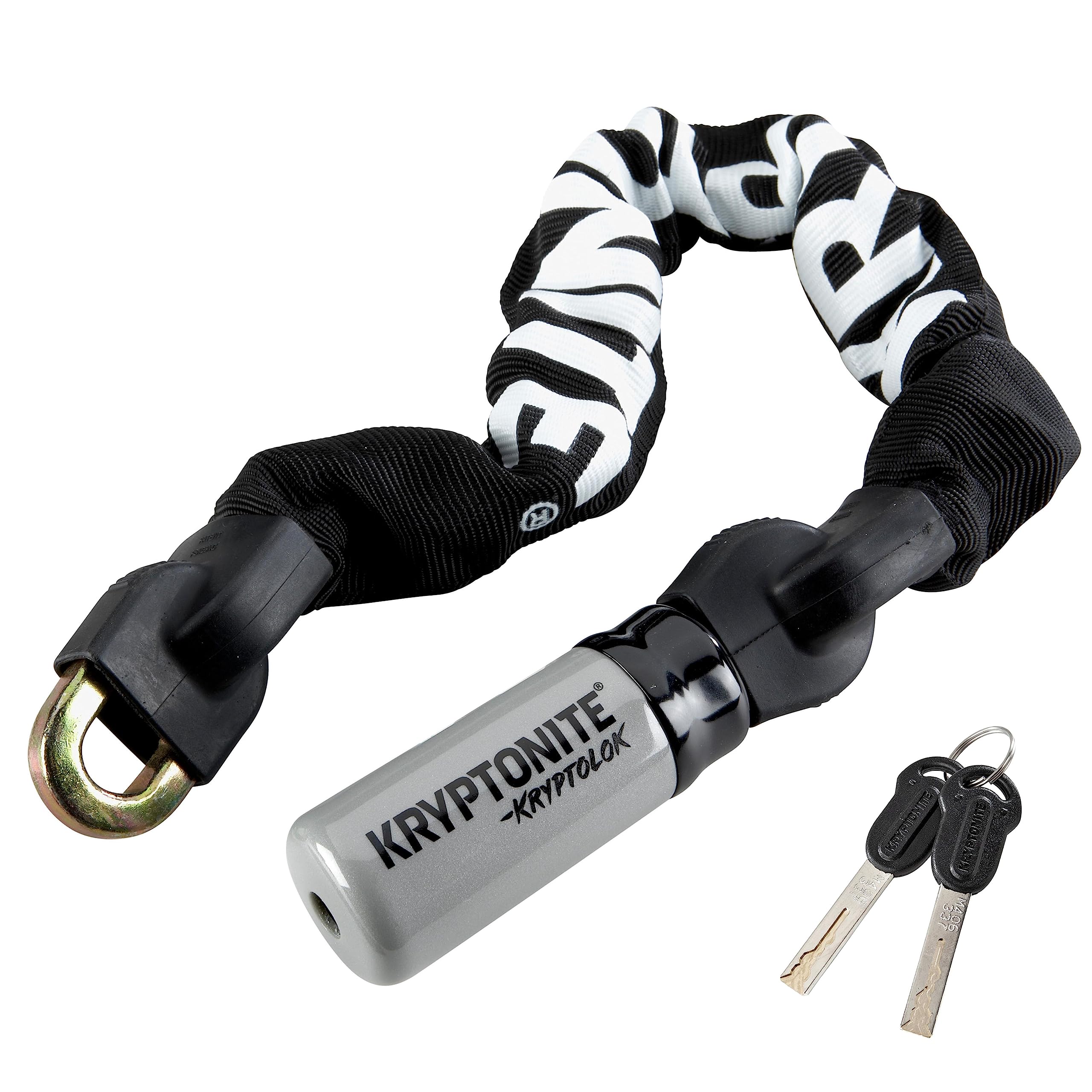 Photo 1 of Kryptonite Kryptolok 955 Mini Bike Chain Lock, 1.8 Feet Long Heavy Duty Anti-Theft Sold Secure Gold Bicycle Chain Lock with Keys for Bike, Motorcycle, Scooter, Bicycle, Door, Gate, Fence
