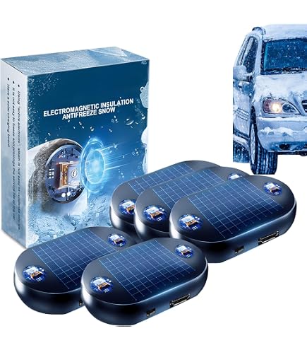 Dispositif Antigel Pour Voiture - 2 Pièces - Déneigement Électromagnétique, Recharge USB/Solaire