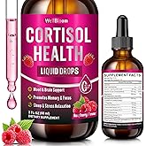 WellBloom Cortisol Reducer for Women & Men with Magnesium Glycinate, Ashwagandha, L-Theanine - Supports Stress Relief, Sleep & Heart Health, Nerves, Muscles - 2 Fl Oz