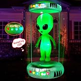 Joiedomi 7 ft Tall Halloween Inflatable Outdoor Decoration, Alien Inflatable Halloween Decor Outdoor with Animated LEDs, Blow Ups Alien Decorations with Test Tube for Yard Garden Lawn Decor