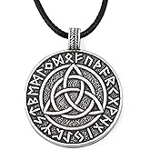 HAQUIL Triquetra Necklace, Celtic Knot Triquetra Pendant, Celtic Jewelry Gift for Men and Women