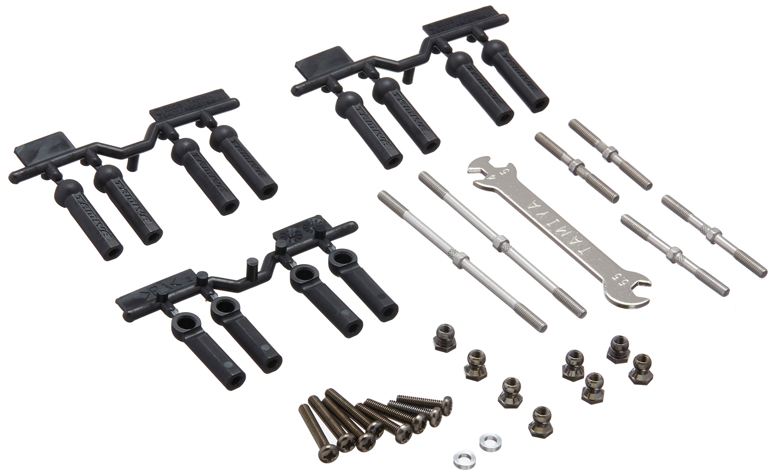 TAMIYA 300054572 - DT-03 Li/Re Threaded Rod Set Once, 6, White