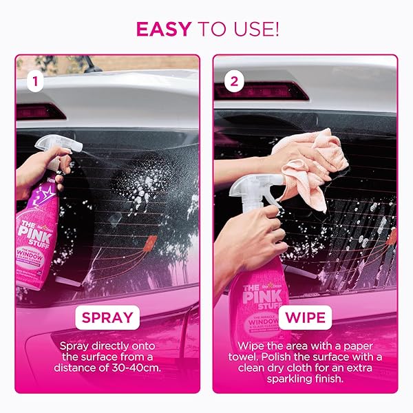 THE PINK STUFF STARDROPS MIRACLE WINDOW AND GLASS CLEANER WITH ROSE VINEGAR SPRAY 750ML 20759