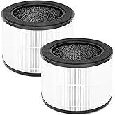 2-Pack Airmega 100 Filter Replacement Compatible with Coway Airmega 100 Air Purifier, 3-in-1 Pre-filter with Activated Carbon - True HEPA and Deodorization Filter