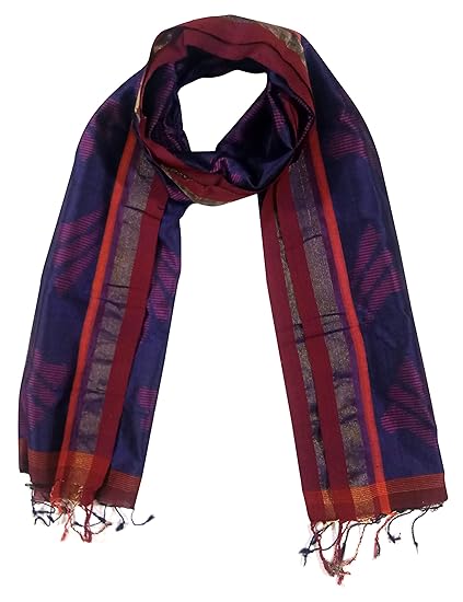 Odisha Handloom Ikkat Womens Stole (Multi-Coloured, orissa art 03)