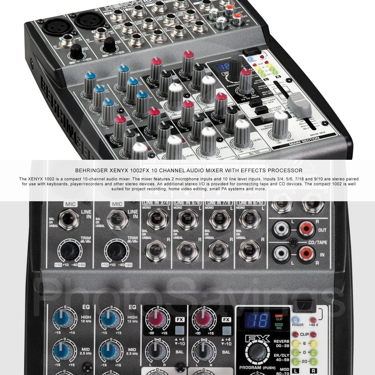 Behringer XENYX 1002FX 10Channel Audio Mixer with Effects Processor