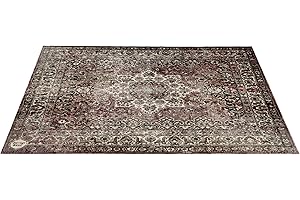 DRUM N BASE DRUMnBASE Vintage Persian Style Stage Rug, Non Slip Waterproof Rug for Stage or Studio Use to Reduce Vibrations, Classic Worn, 6 FT X 5.25 FT