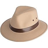 Henschel Hats Sherwood Safari Hat - Cotton Outdoor Hat with Side Eyelets - Low Crown and Chin Cord – Perfect for Outdoor