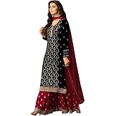 Ziya Indian Pakistani Dresses for Women Palazzo Style Embroidered Salwar Kameez Suit 47001