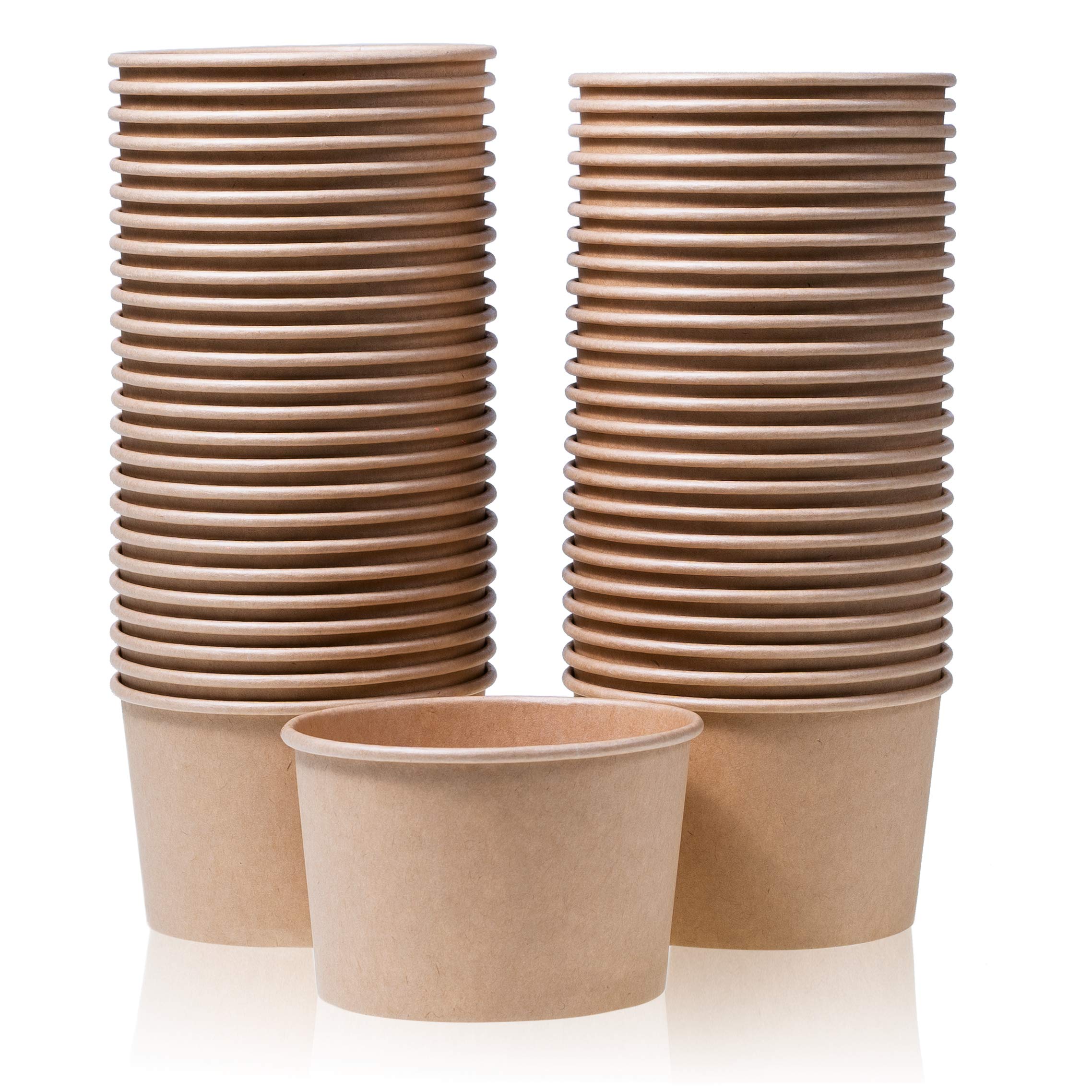 Photo 1 of ****MISSING PARTS****** MATICAN Paper Ice Cream Cups 16-Oz Disposable Dessert Bowls for Hot or Cold Food, 16-Ounce Party Supplies Treat Cups for Sundae, Frozen Yogurt, Soup, Brown
