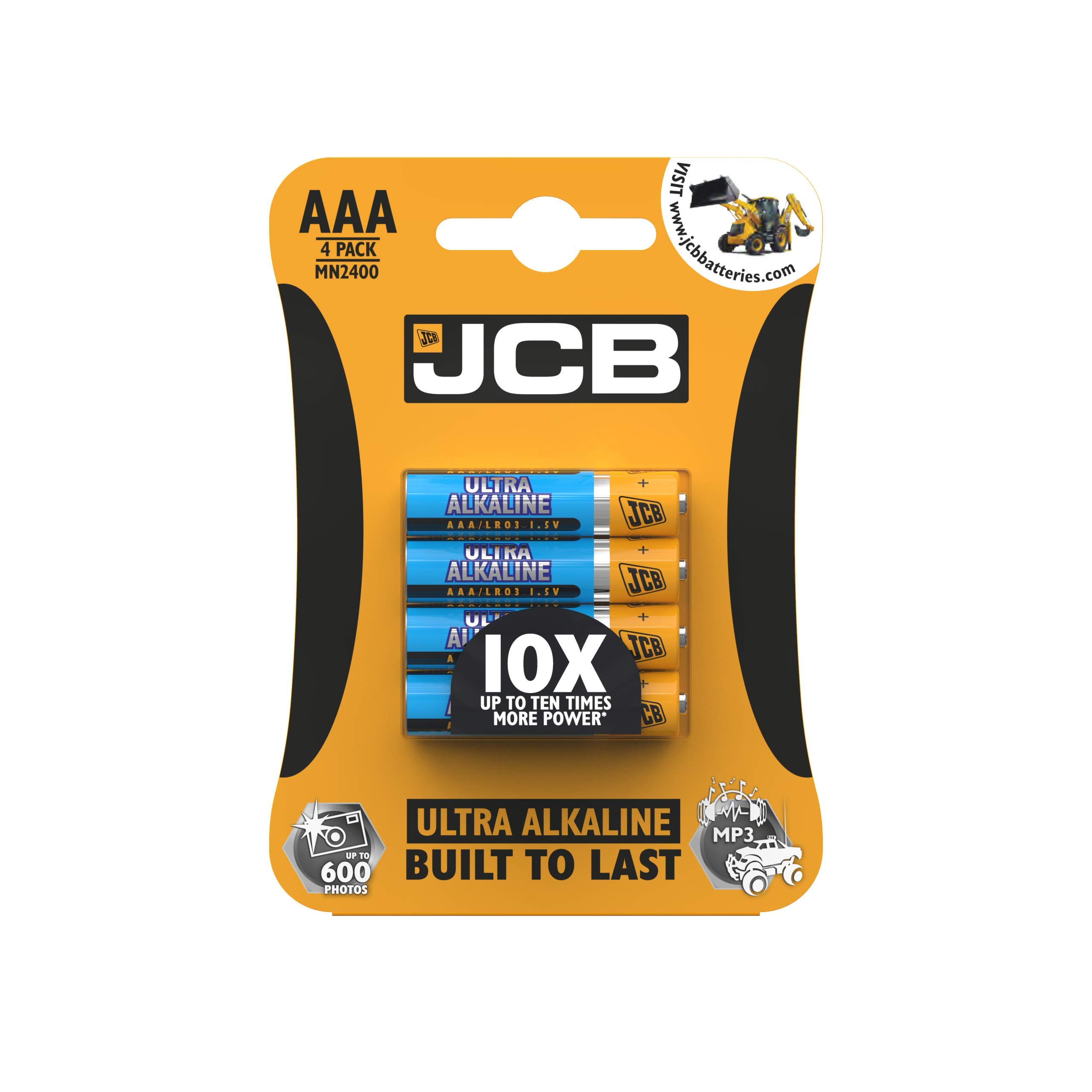 S5492 JCB AAA Ultra Alkaline Batteries - Pack of 4