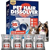 FURGONE Pet Hair Dissolver Washing Machine Cleaner, 95%+ Dissolving Powder | Activated by Tub Clean Mode to help dissolve pet hair and fur residue and tackle washer odors at the source, 100g
