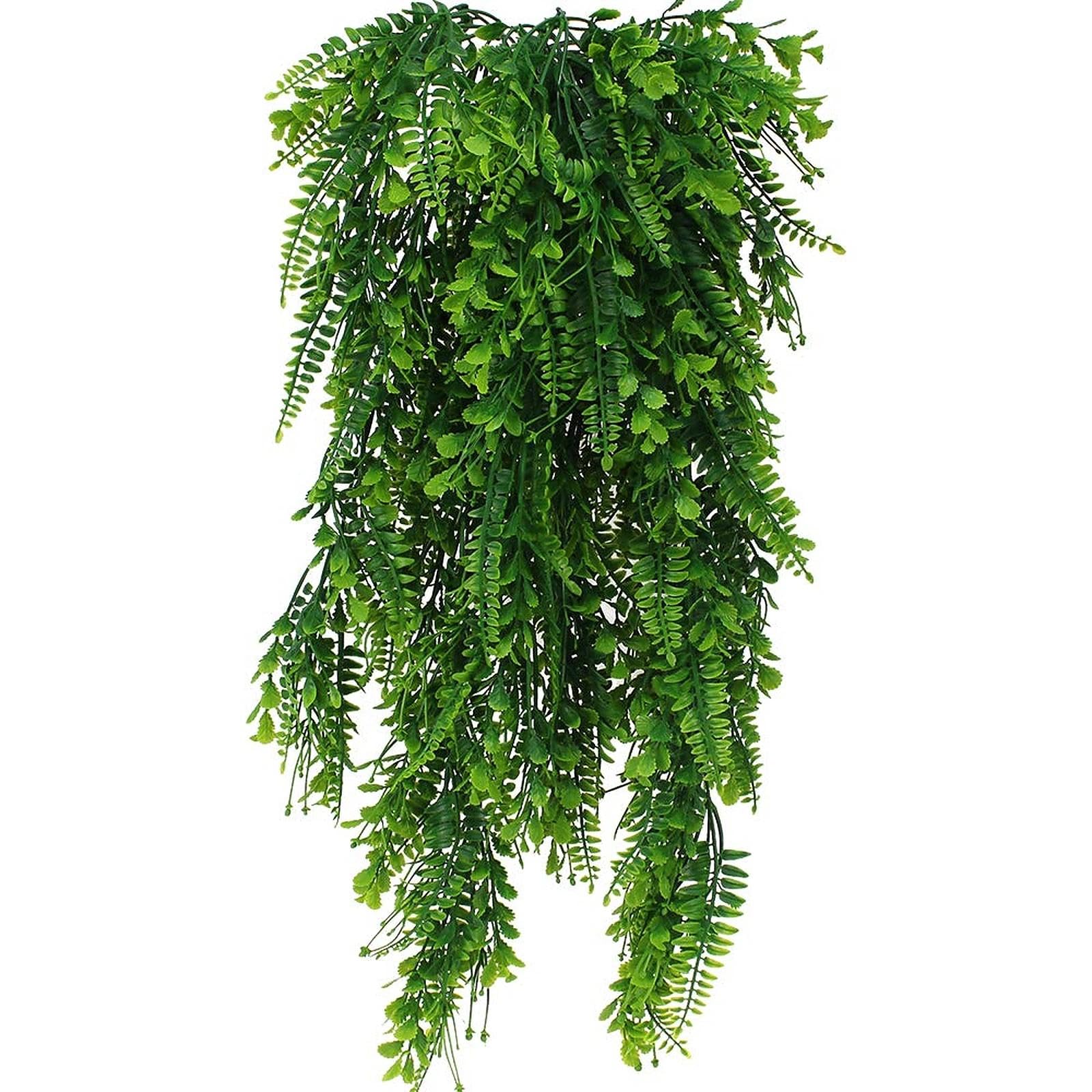 DXLing 2 Pieces 80cm Fake Ferns Plants Artificial Ivy Garland Fake Boston Ferns Persian Rattan Artificial Hanging Plants Faux Plants Artificial Hanging Vines Plant for Home Wall Wedding Decoration