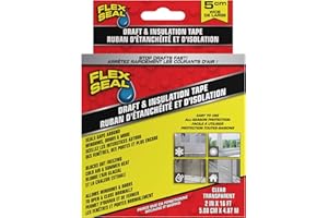 Flex Seal Draft and Insulation Sealing Tape, Flexible, Rubberized, Weatherproof Strip for Windows, Doors, Vents, Works on Woo