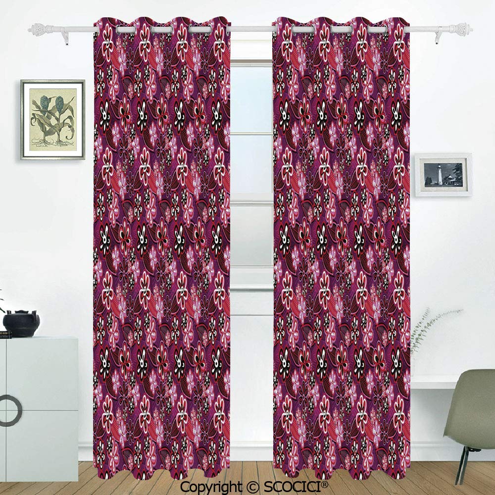 Buy Scocici 2 Panel Set Digital Printed Blackout Window Curtains