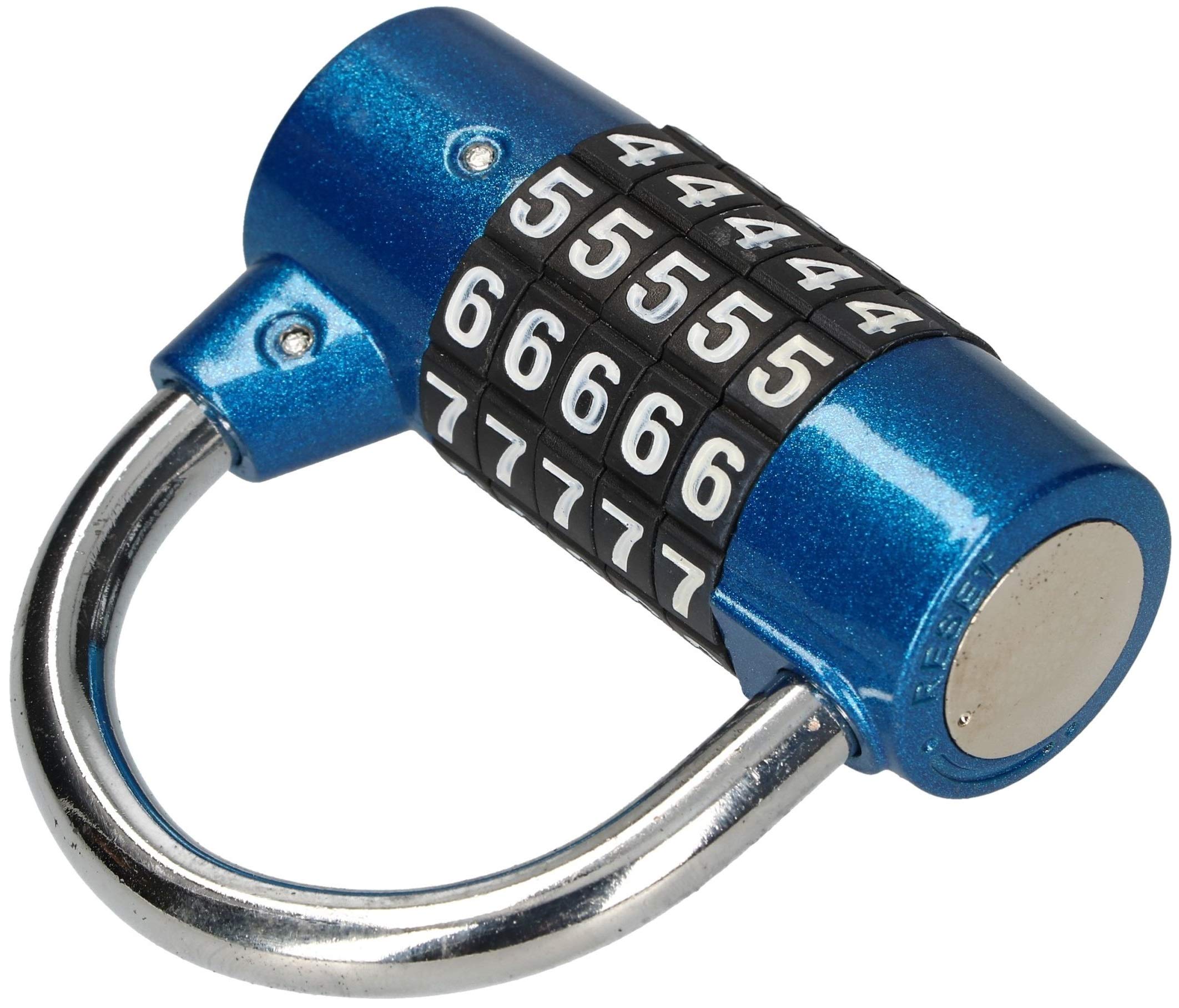 KOTARBAU® Combination Shackle Lock 65 mm Round 5-Digit Combination Lock Combination Lock Padlock Burglary Protection