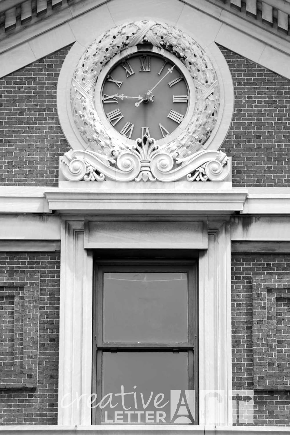 Photographs - Creative Letter Art? - Letter I - 4 by 6 inch Black and White Architectural Alphabet Photography Collection