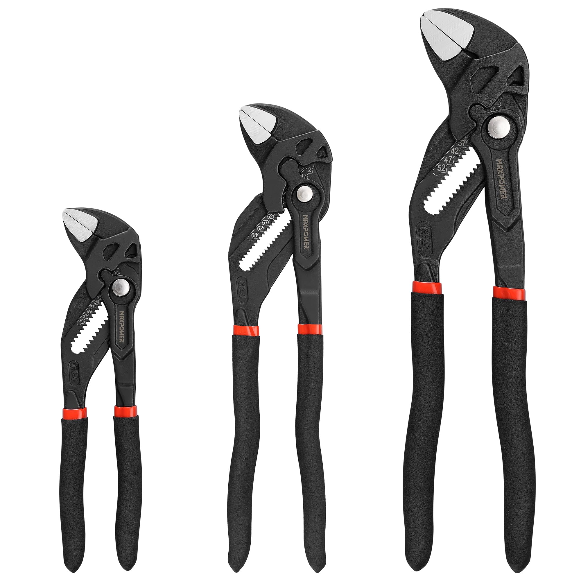 Photo 1 of MAXPOWER 3 Pieces Pliers Wrench 7 inch 10 inch 12 inch
