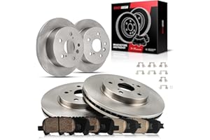 Torchbeam Front and Rear Brake Kit for 2005-2007 Toyota Avalon, 2004-2008 Toyota Solara, 2005-2006 Toyota Camry 3.0L, 2005-2006 Toyota Camry 3.3L, Brake Rotors and Pads Front Rear Replacement