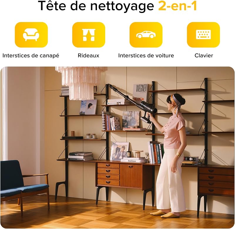 H60 Ultra Aspirateur Balai sans Fil, 210AW, 90 Min d’Autonomie