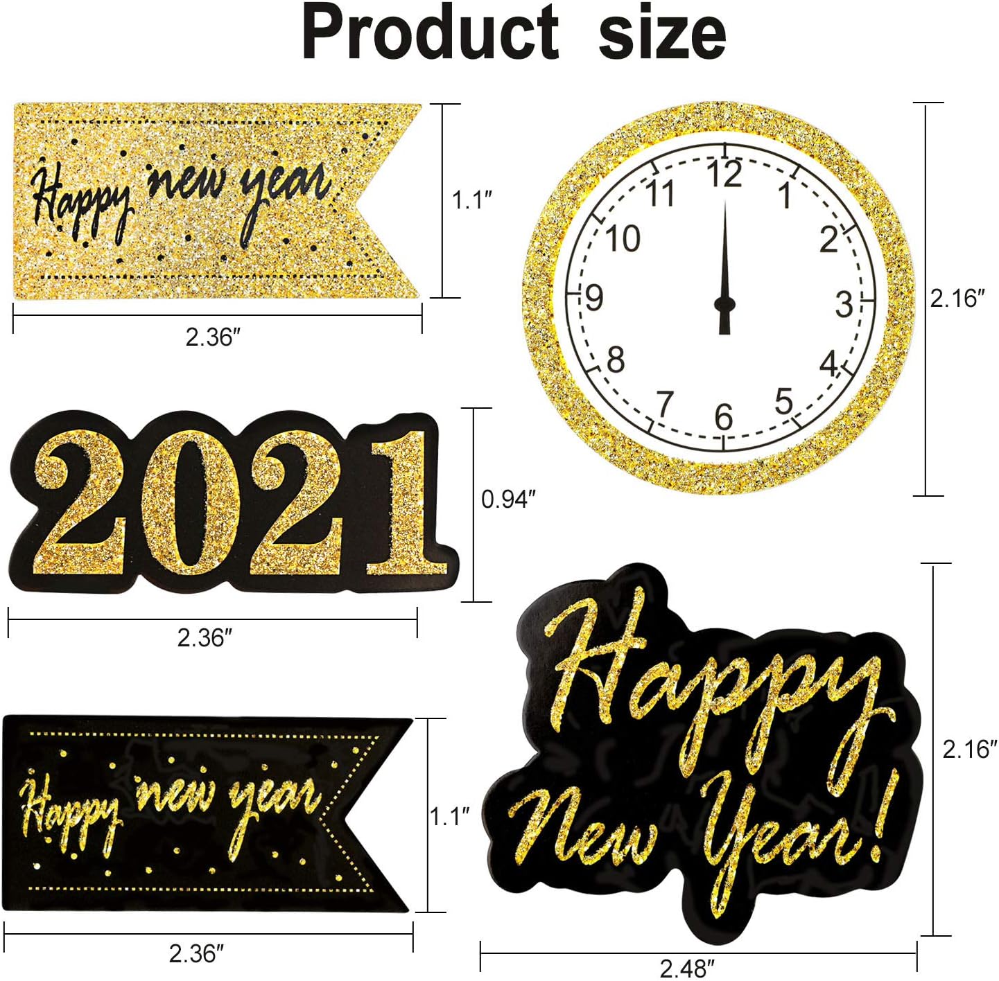 HOWAF 30 Pieces 2026 Happy New Year Cupcake Toppers Picks Muffin Cake Toppers Decorations Happy New Year Table Decorations New Years Eve Decoration 2026 - Image 3