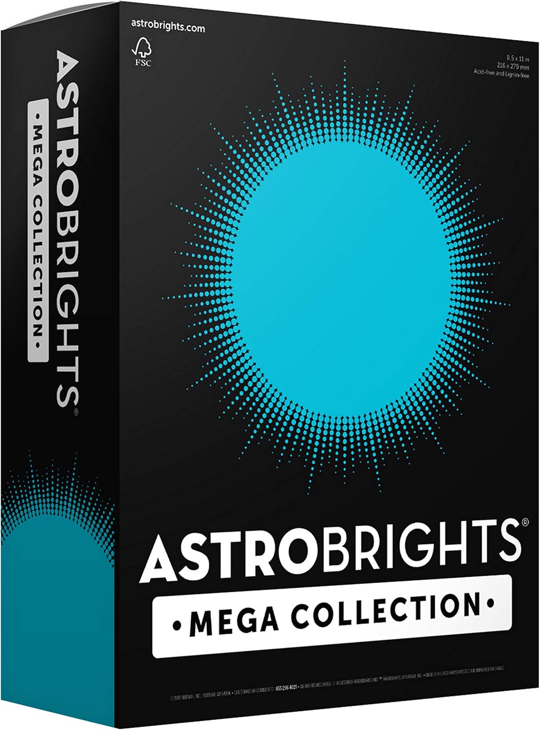 Astrobrights Mega Collection, Colored Paper, Bright Green, 625 Sheets, 24 lb/89 gsm, 8.5" x 11" - MORE SHEETS! (91622) : Office Products
