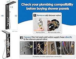 ROVOGO Led Shower Panel Tower System with Mist