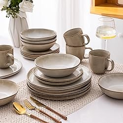AmorArc Ceramic Dinnerware Sets,Handmade Reactive