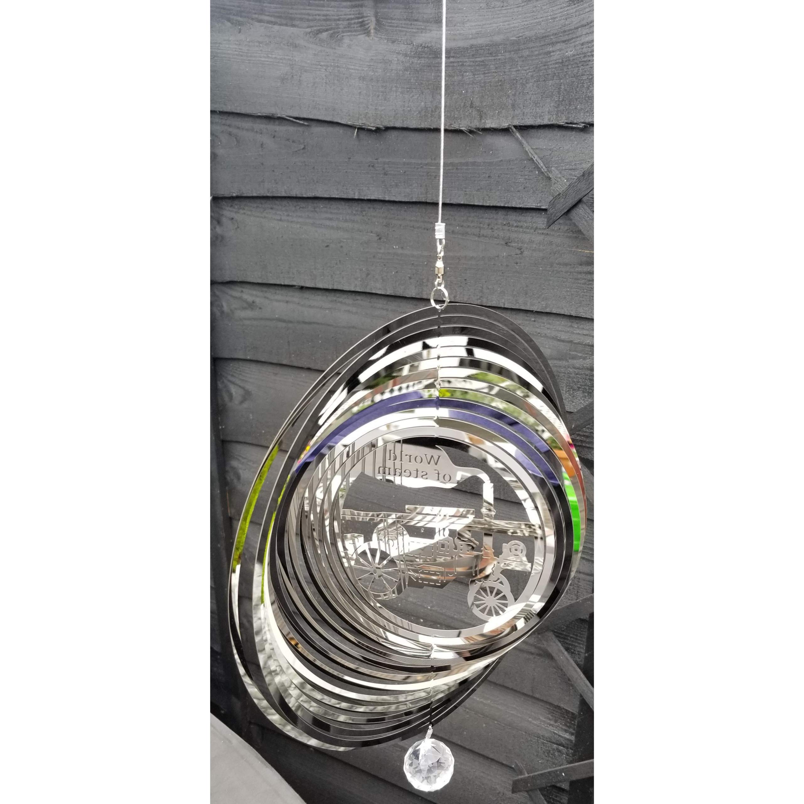 Stainless Steel Garden Wind Spinner - World Of Steam Vintage Traction Engine