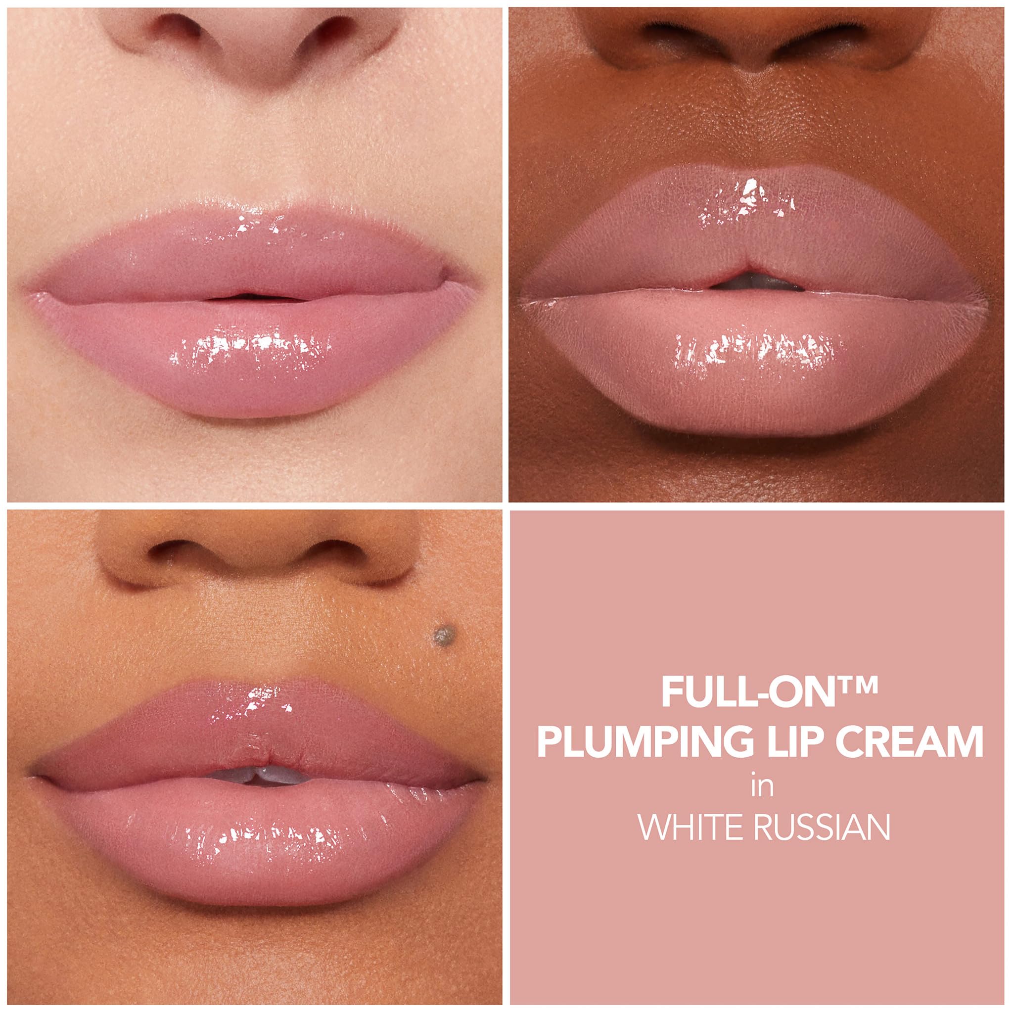 Buxom Full-On Plumping Lip Cream, Hydrating Lip Plumper Gloss with Peptides & Hyaluronic Acid, High-Shine Tinted Formula for Fuller, Softer Lips, Cruelty-Free