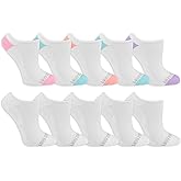 Fruit of the Loom Women's Everyday Soft Cushioned No Show Socks (Multi Pack)