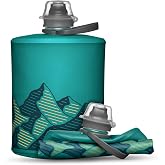 HydraPak Stow Collapsible Water Bottle (500ml, Glacier Blue) | BPA Free, Ultra Light, Spill-Proof Twist Cap, High Flow, Abrasion-Resistant, for Hiking, Camping, Backpacking, Skiing, Biking