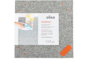 oliso MultiMat Wool Pressing Pad – 100% New Zealand Wool, 14" x 14", ½" Thick – Ideal for Quilting, Sewing & Crafting