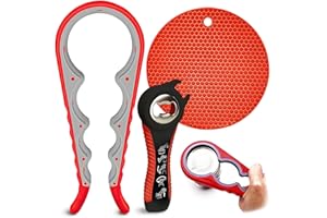 3 Pcs Rubber Jar Opener Gripper Pad Set for Different Caps - Bottle Openers for Seniors with Weak Hands, Rubber Jar Gripper P