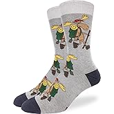 Good Luck Sock Men's Hiking Moose Socks, Adult, Shoe Size 7-12