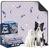 WanpeeGoo Washable Pee Pads for Dogs, 2Pack Reusable Puppy Pads, Super Absorbent & Leakproof Dog Pads, Anti-Slip Dog Pee Pads