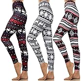 Liitrsh 3 Pcs Women's Christmas Leggings, High Waisted Soft Yoga Pants, Ankle Length Tights, Enhanced Fabric 2026 Upgraded