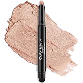 Color Mirror longwear cream eye shadow sticks(02 Rose Gold Shimmer),Smudge-Proof,Waterproof Eyeshadow,Silky Formula Glitter With Makeup Brush,Rose Gold Sheer Shimmer