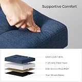 SONGMICS MAZIE Storage Ottoman Bench 110 cm Folding Foot Rest Dark Blue view 7