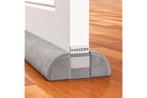 HADOR Door Draft Stopper for Bottom of Door, 36 Inch Under Draft Air Noise Light Blocker 30"- 36" Double Side Triangle Soundproof Sweep Filler Seal Gap up to 1.7" for Patio Sliding Door Guard, Grey