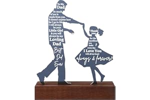 HEARTFELT GIFTING Dad Gifts from Daughter for Birthday Father's Day Christmas Valentine's Day Easter Present - Meaningful Sentimental Dancing Acrylic Plaque Keepsake Desk Decor for Bonus Step Papa Daddy