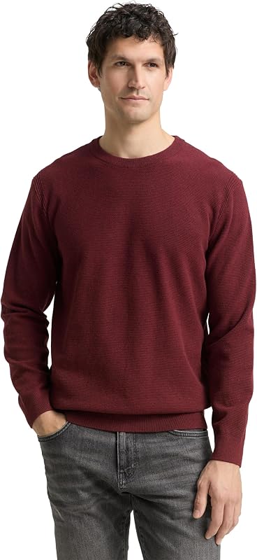 Suéter para Hombre, 39101 - Burdeos Melange, XL