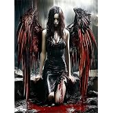 Hestarcul Fallen Angel Paint by Numbers Kit for Adults,Gothic Dark Angels Painting Kits on Canvas, Color by Numbers,Large Adult Paint by Number for Gifts,Home Wall Decor (Dark Angel)