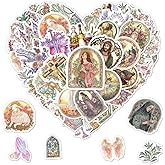 Pack 50 Pcs Christian Catholic Stickers for Water Bottles Laptop Cups Scrapbooking Journaling Teens Kids Spanish Boys Girls Adults Waterproof Aesthetic Sticker Small Vinyl Decals